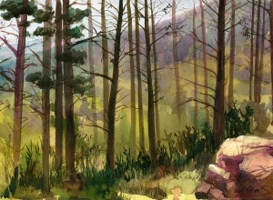 Pradera Santa Lucía - Acuarela / Watercolour - © Lucía Gómez Serra