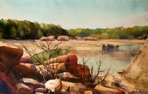 Rocas - Acuarela / Watercolour - © Lucía Gómez Serra